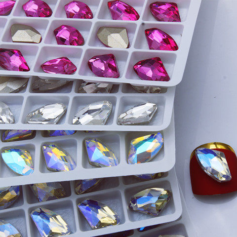 尖底美甲网红水钻K9斧头形9*14MM指甲饰品甲片贴钻亮片粉色穹顶,彩妆/香水/美妆工具,美甲工具,淘宝优惠券,粉丝福利购,淘宝优惠卷