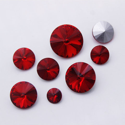 精品尖底圆形大红色卫星石玻璃钻鞋子饰品补钻金蟾蜍眼睛贴钻