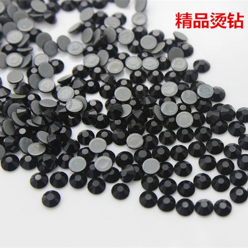 高档服装贴钻平底黑色圆形烫钻