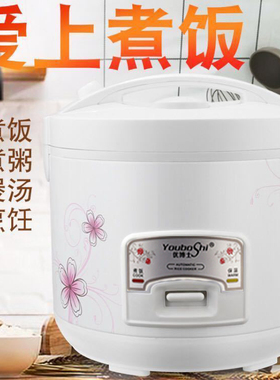 家用迷你电饭煲2L黑晶快煮蒸饭