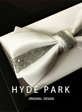 海德公园闪钻原创高奢结婚礼重工晚宴主持司仪气质新郎白色领结男