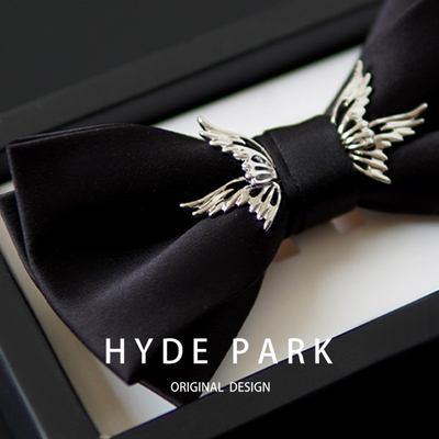 海德公园比翼黑色新郎领结