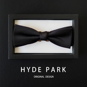 海德公园 黑色领结领花 高级感细长结婚新郎婚礼男士 平直结 窄版