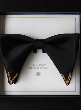 海德公园《金麦穗》婚庆主持结婚新郎婚礼宽大黑色男士领结高级感