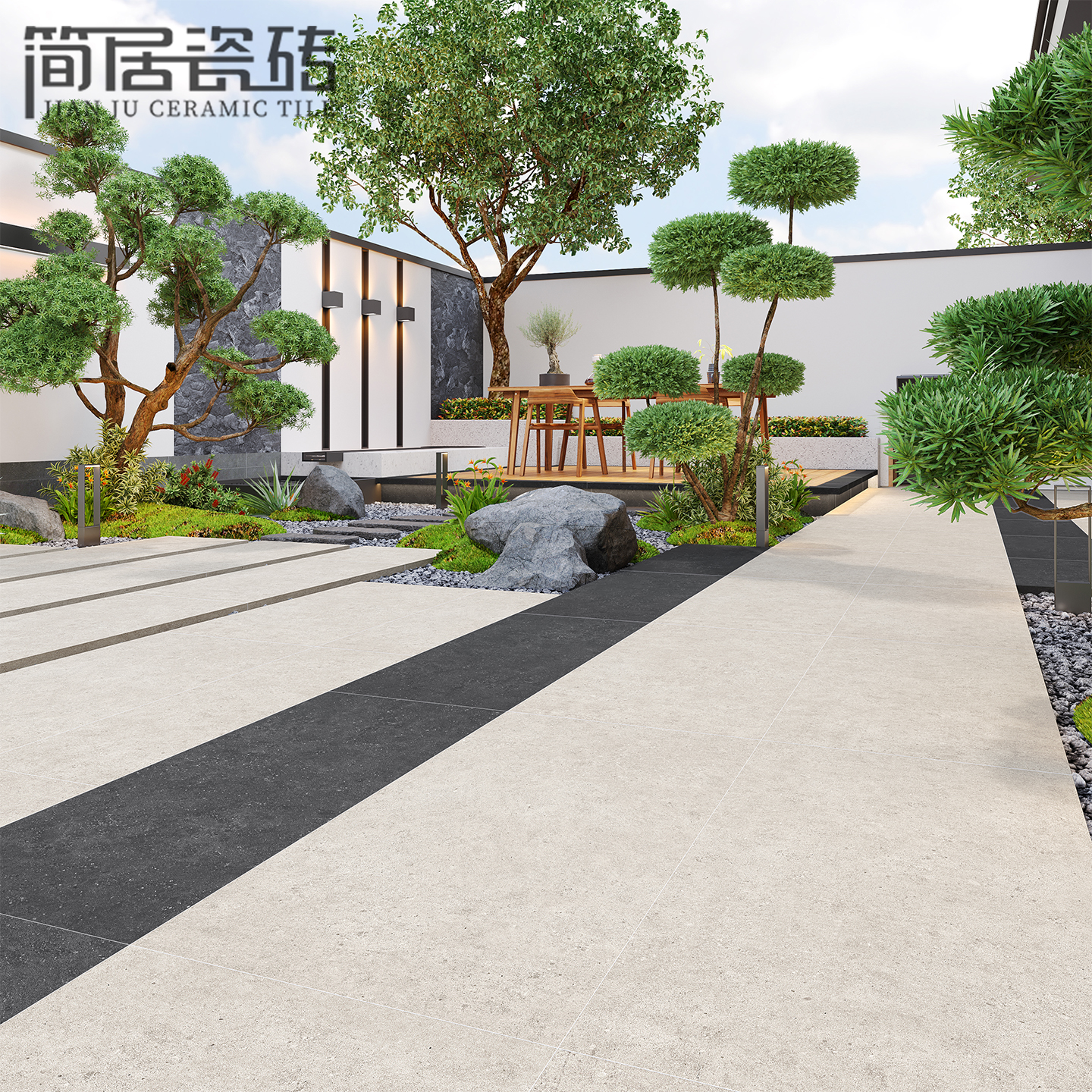 18厚通体古堡砖室外米白色石英砖