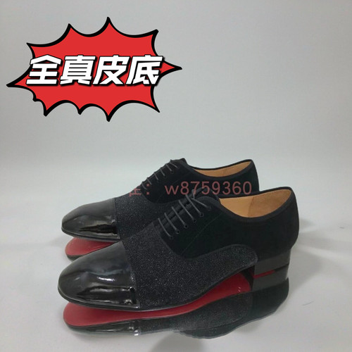 cl andgz红底鞋皮鞋黑色拼色正装皮鞋婚鞋乐福鞋男鞋商务鞋绅士鞋
