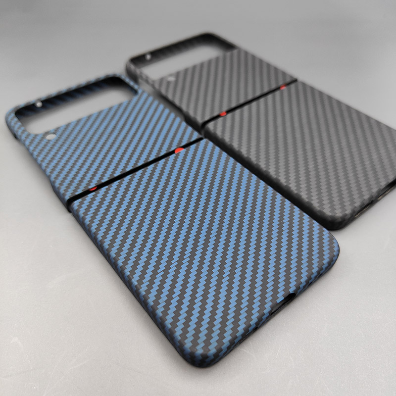 三星ZFlip3凯夫拉手机壳flip4芳纶碳纤维防摔保护套z折叠屏Galaxy