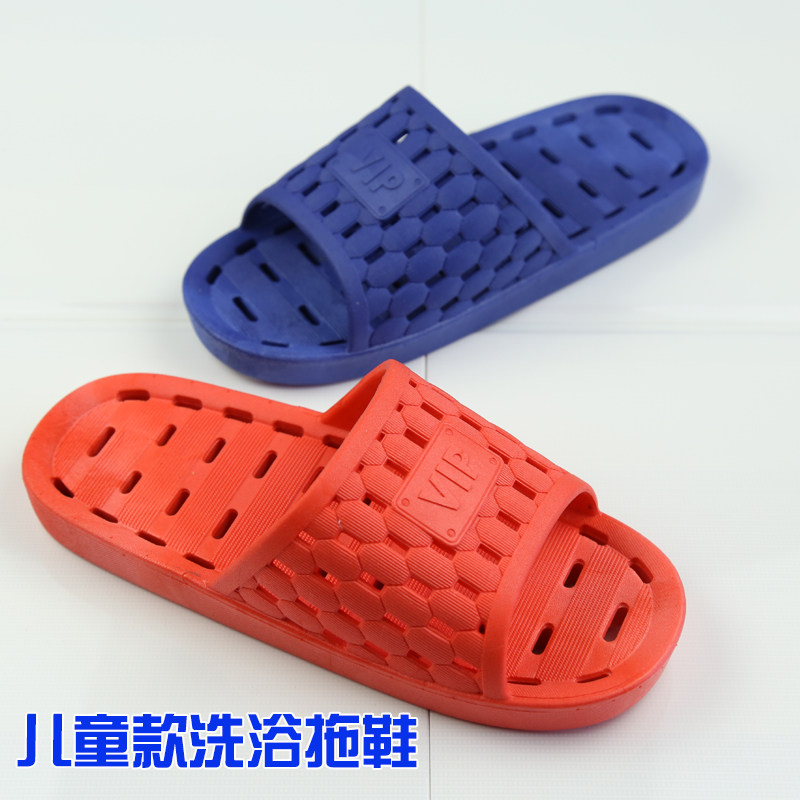 小孩不分左右脚防滑浴场漏水拖鞋图片