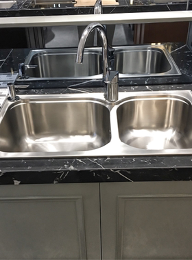 科勒K-77601/3676/99359T齐悦大小槽台上/台下厨盆