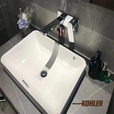 科勒若方墙出水脸盆龙头