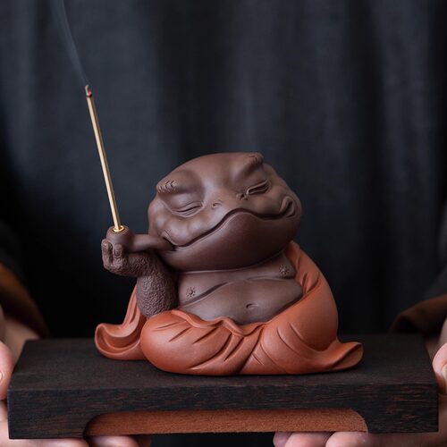 赵永辉紫砂烟斗蟾仙茶宠摆件