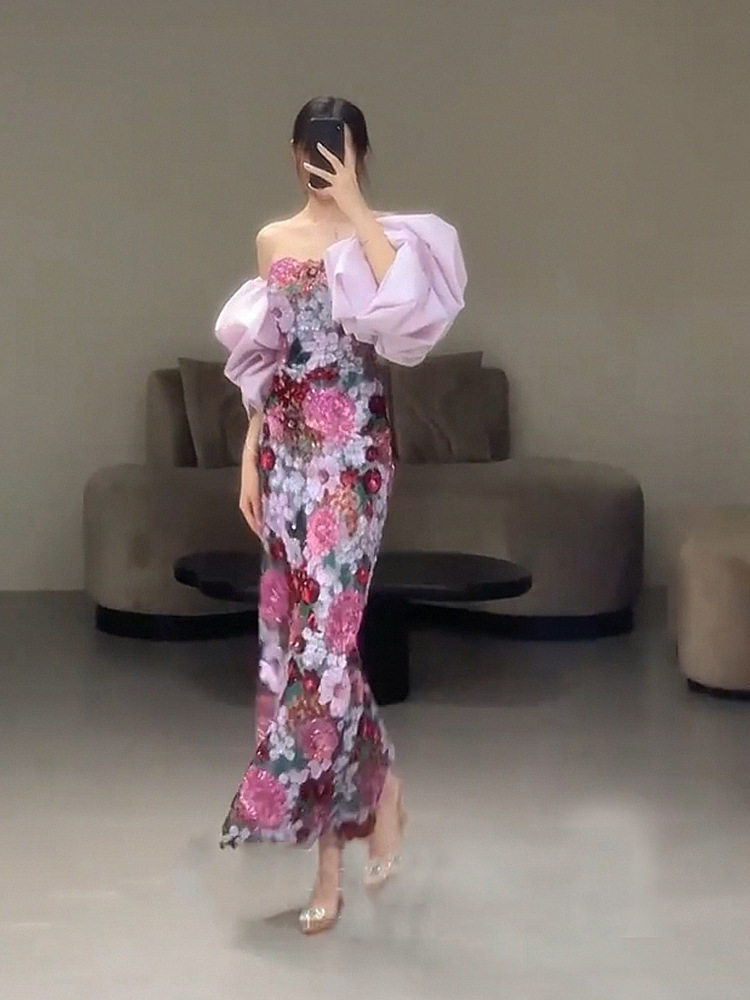 晚礼服宴会抹胸连衣裙2026新款