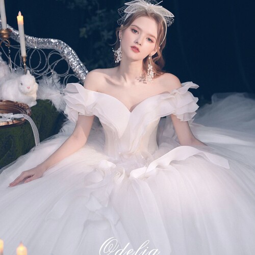 odelia2025年新款婚纱新娘小个