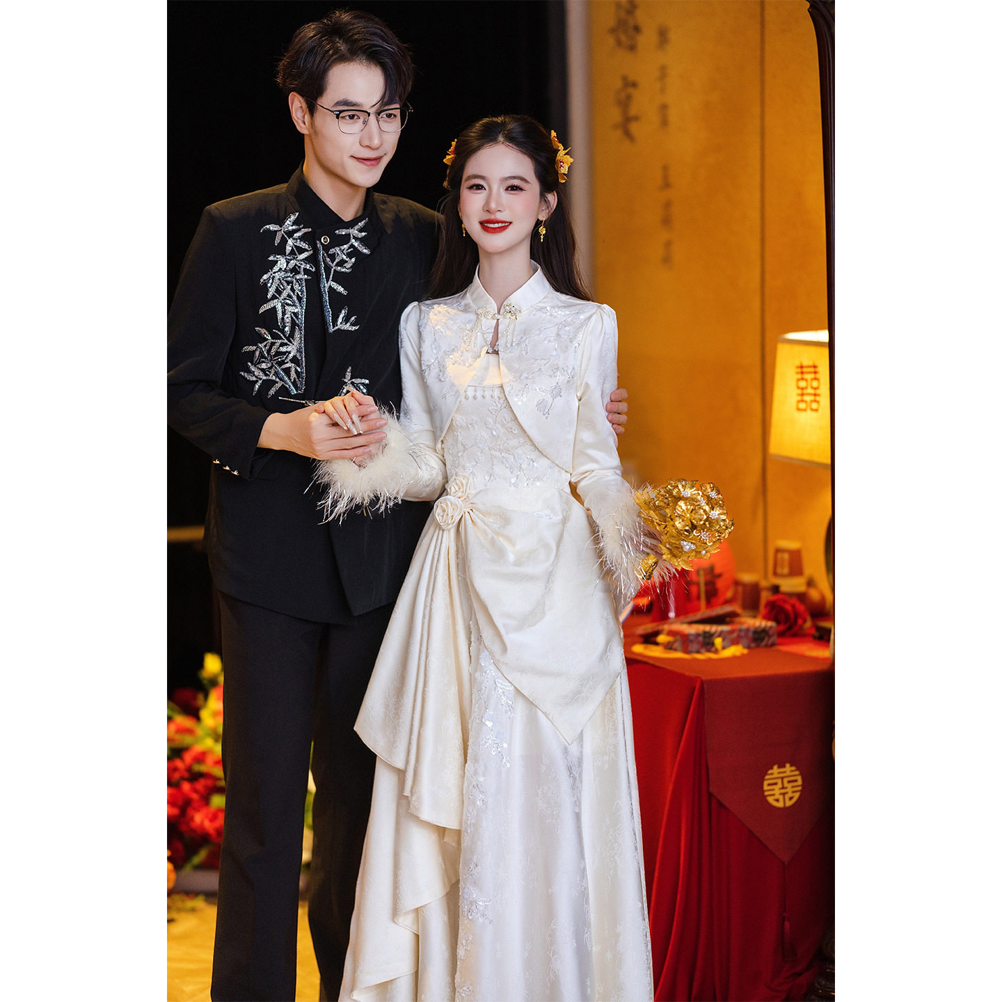 2026新款新中式轻奢高端新娘结婚订婚礼服裙女出阁宴敬酒服新娘