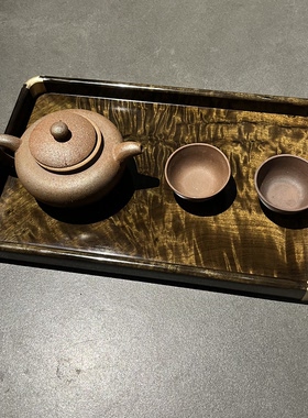 阴沉金丝楠木茶盘托盘复古风中式实木简约文承盘工艺礼品收纳盘