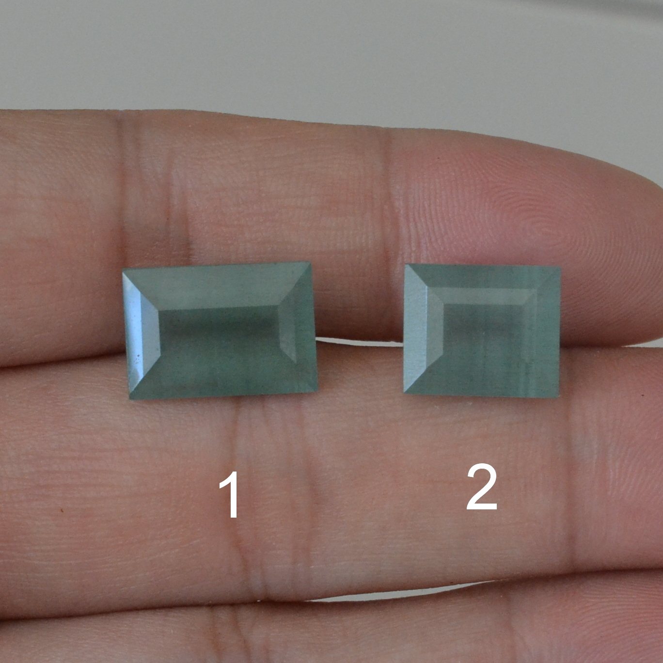 天然奶绿色绿柱石裸石长方形戒面大克拉高性价比晶莹剔透包邮