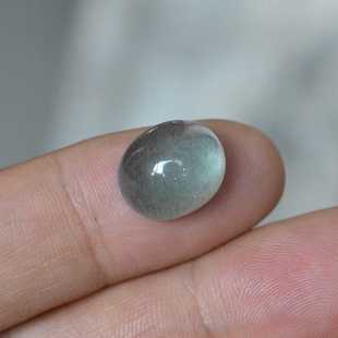 天然无任何优化处理海蓝宝石裸石蛋面戒面8.785克拉深湖水蓝有棉