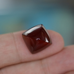 天然大颗粒糖塔石榴石裸石方形14毫米17.14ct净度品质好特惠包邮