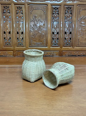 收纳精品幼儿园手工采花竹编鱼篓
