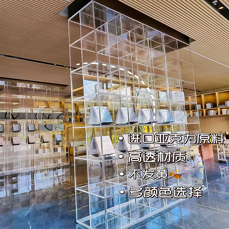 亚克力透明玻璃展示柜服装包包鞋店展示架收纳手办直播间货架定制