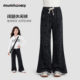 Mum 女孩大童春装 honey 子2026款 微喇休闲裤 女童裤 春季 喇叭裤