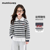 Mum polo衫 honey 卫衣春装 女孩学院风春季 女童款 2026新款 上衣