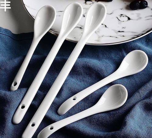盐勺食品级家用陶瓷小勺子控盐勺