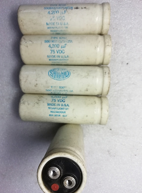 美国山猫 山姆 SANGAMO 75v 4200uf 发烧滤波电容 螺丝脚电容