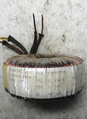 意大利comatec 进口环形变压器 功率60w 输入230v 输出单24v