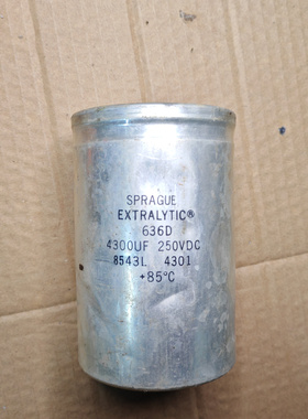 美国思碧 SPRAGUE EXTRALYTIC系列 636D 250V 4300UF 螺丝脚电容