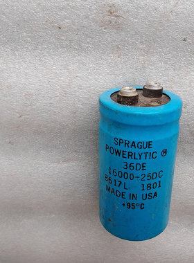 SPRAGUE 美国老思碧 36DE系列 25V 16000UF 螺丝脚发烧滤波电容