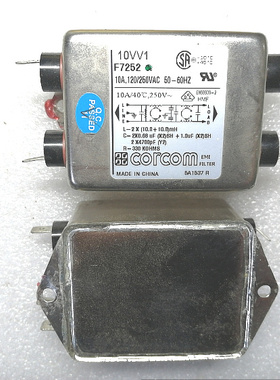 10VV1 F7252 美国corcom电源滤波器 双级电源滤波器 250V 10A