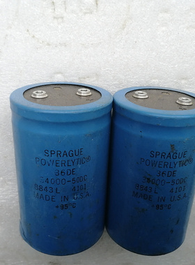 美国思碧 SPRAGUE 36DE系列 50V 34000UF 螺丝脚发烧滤波电容