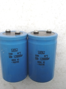 拆机 美国思碧化工 UCC U36D系列 50v 120000uf 螺丝脚电容