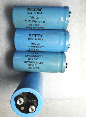 拆机美国摩罗利MALLORY  35v 11000uf 螺丝脚发烧电容