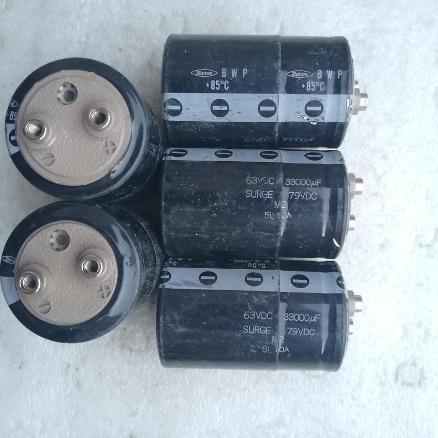 日本marcon马肯 63v 33000uf 螺丝脚发烧滤波电解电容