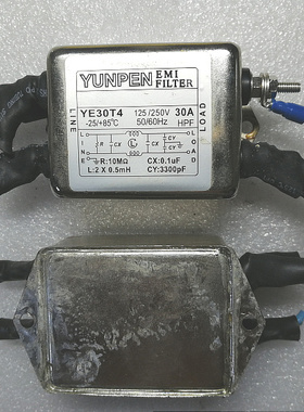 拆机台湾永鹏 YUNPEN 电源滤波器 YE30T4 电源净化器 250V 30A