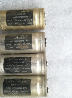 拆机美国MEPCO 透明皮 200v 1900uf 螺丝脚电容