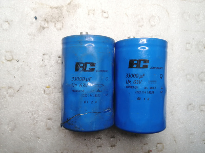 PHILIPS 荷兰飞利浦 BC标 蓝六角 Q系列 63v 33000uf 螺丝脚电容