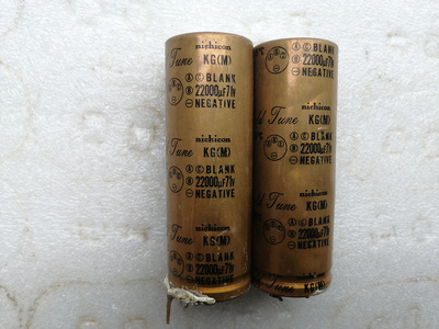 尼康nichicon KG系列 gold tune英文签字版 71v 10000uf 棕皮电容