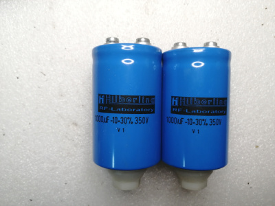 拆机 德国 hilberling 350v 1000uf 螺丝脚高压电解电容 1对价
