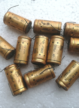 德国西德产ROE DIN41316系列 105℃ 40V 2200UF 轴向发烧电解电容