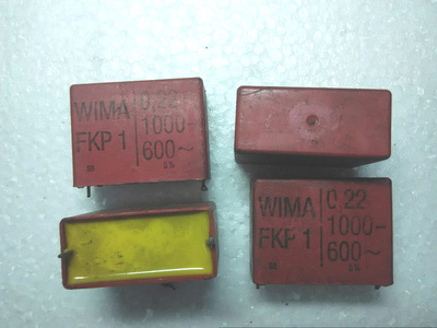 拆机 威马WIMA FKP1系列 1000V 0.22UF 发烧耦合薄膜电容