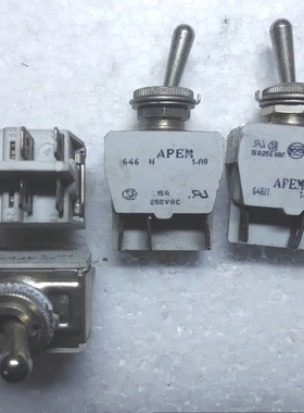 法国原装APEM 大钮子6脚开关 开闭形式ON--ON 250V 15A