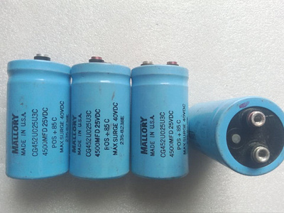 美国摩罗利 Mallory 25v 4500uf 螺丝脚发烧电容