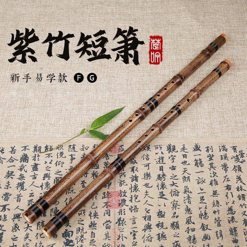 箫乐器紫萧成八CHU生孔手整支初人洞竹学箫入门学正风F古G