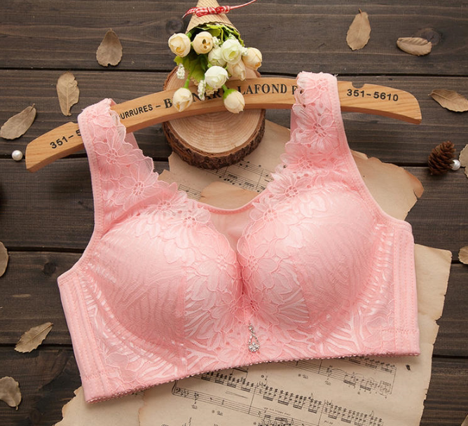 加大码大胸变小文胸c杯文胸大罩无钢圈胖mm薄款内衣包邮