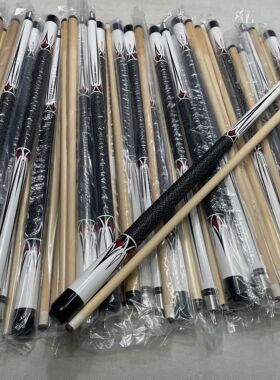 13MM 双节1/2白色台球杆 枫木台球杆 A 美式大头杆 球房公杆 包邮