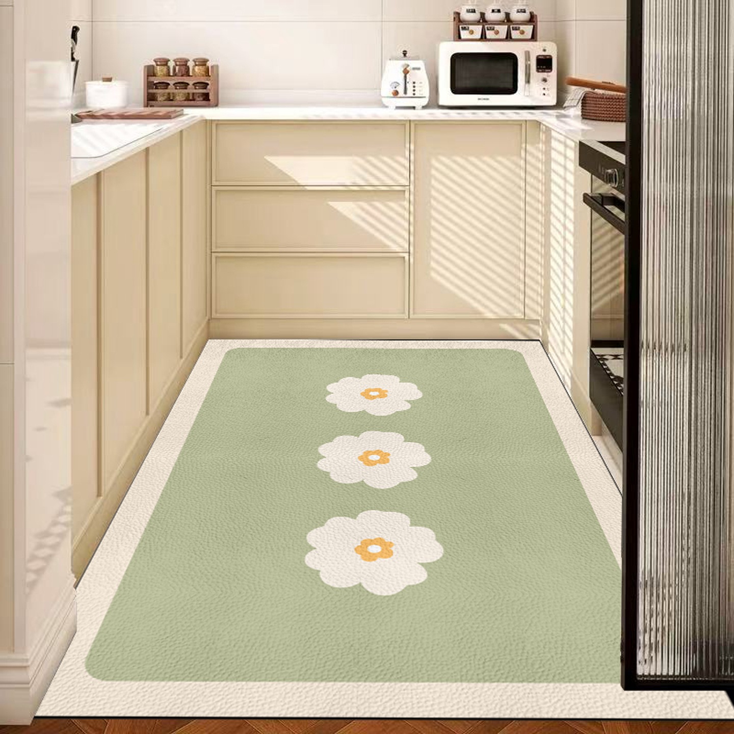 pvc免洗可擦厨房地垫防滑防油