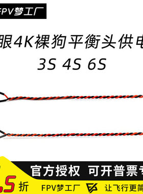FPV鹰眼4K平衡头供电线裸狗